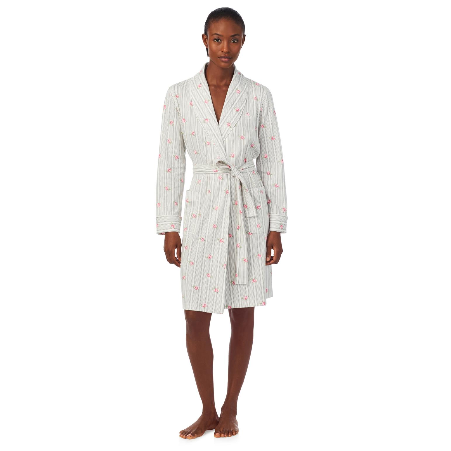 Lauren Ralph Lauren Cotton Interlock Shawl Collar Robe